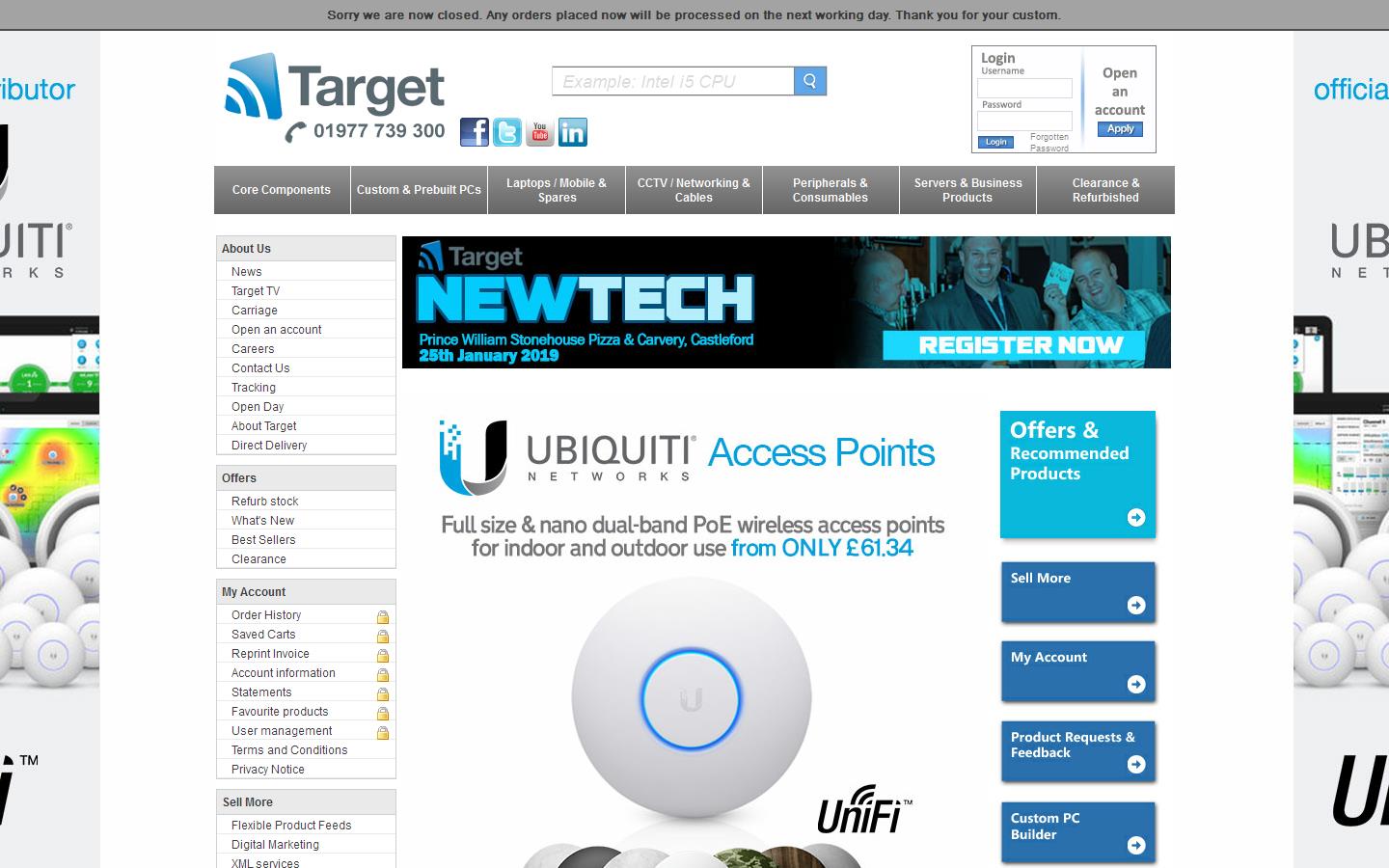 Target Components Website