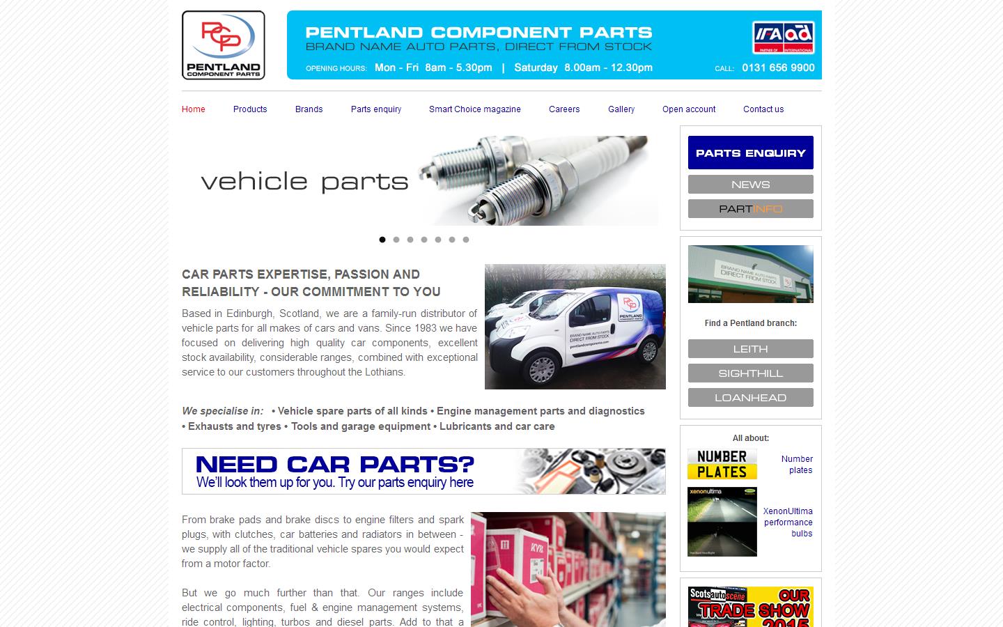 Pentland Component Parts Ltd Website