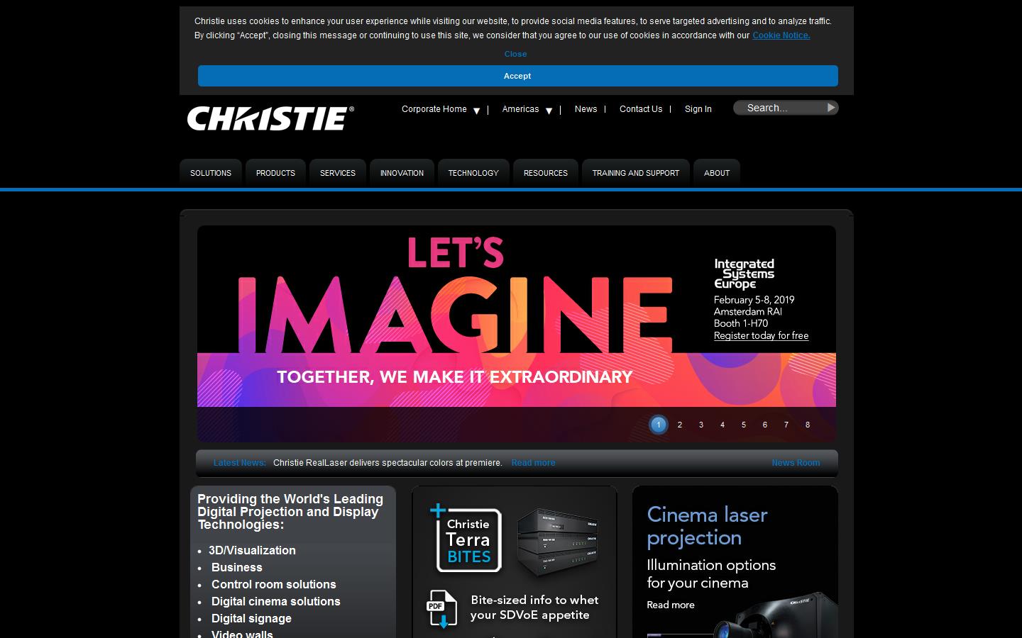 Christie Digital Systems Website