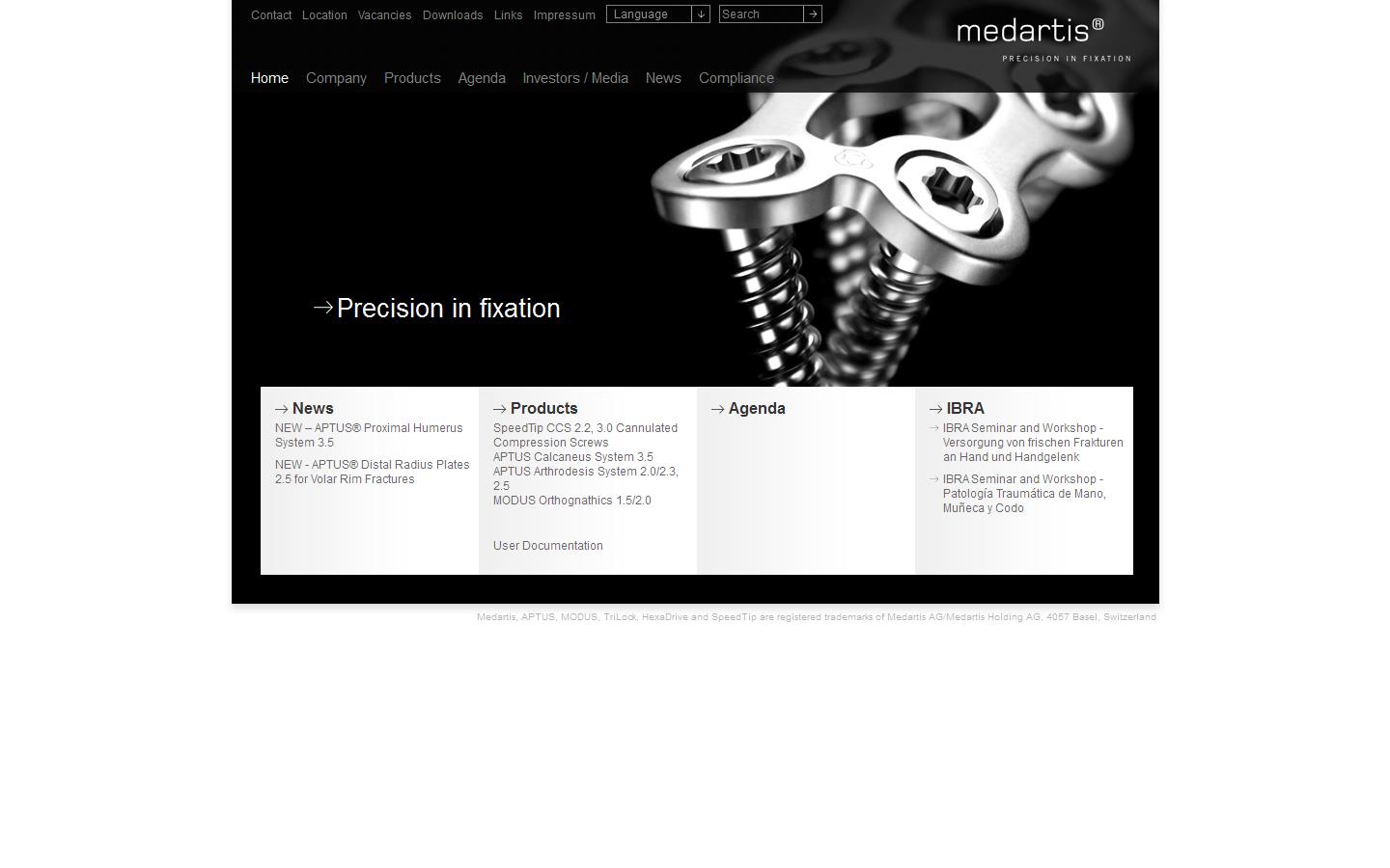 Medartis Website