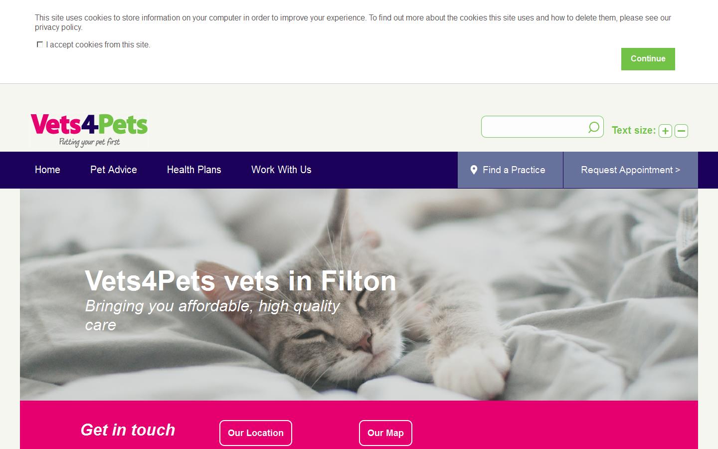 Vets4pets Filton Website