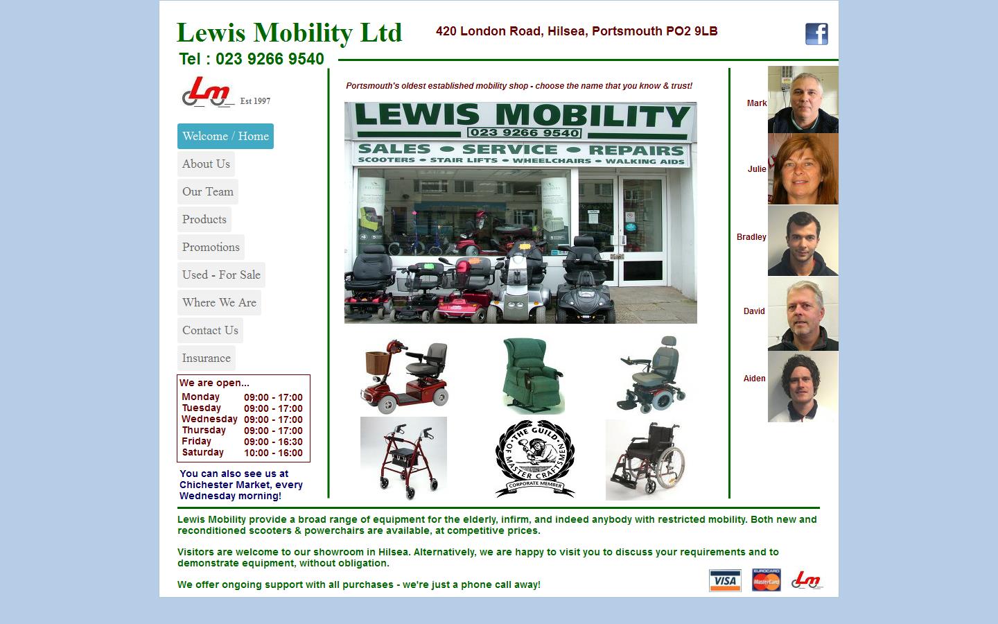 Lewis Mobility Website
