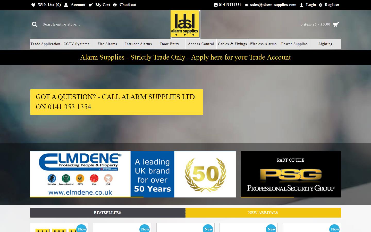 Alarm Supplies Website