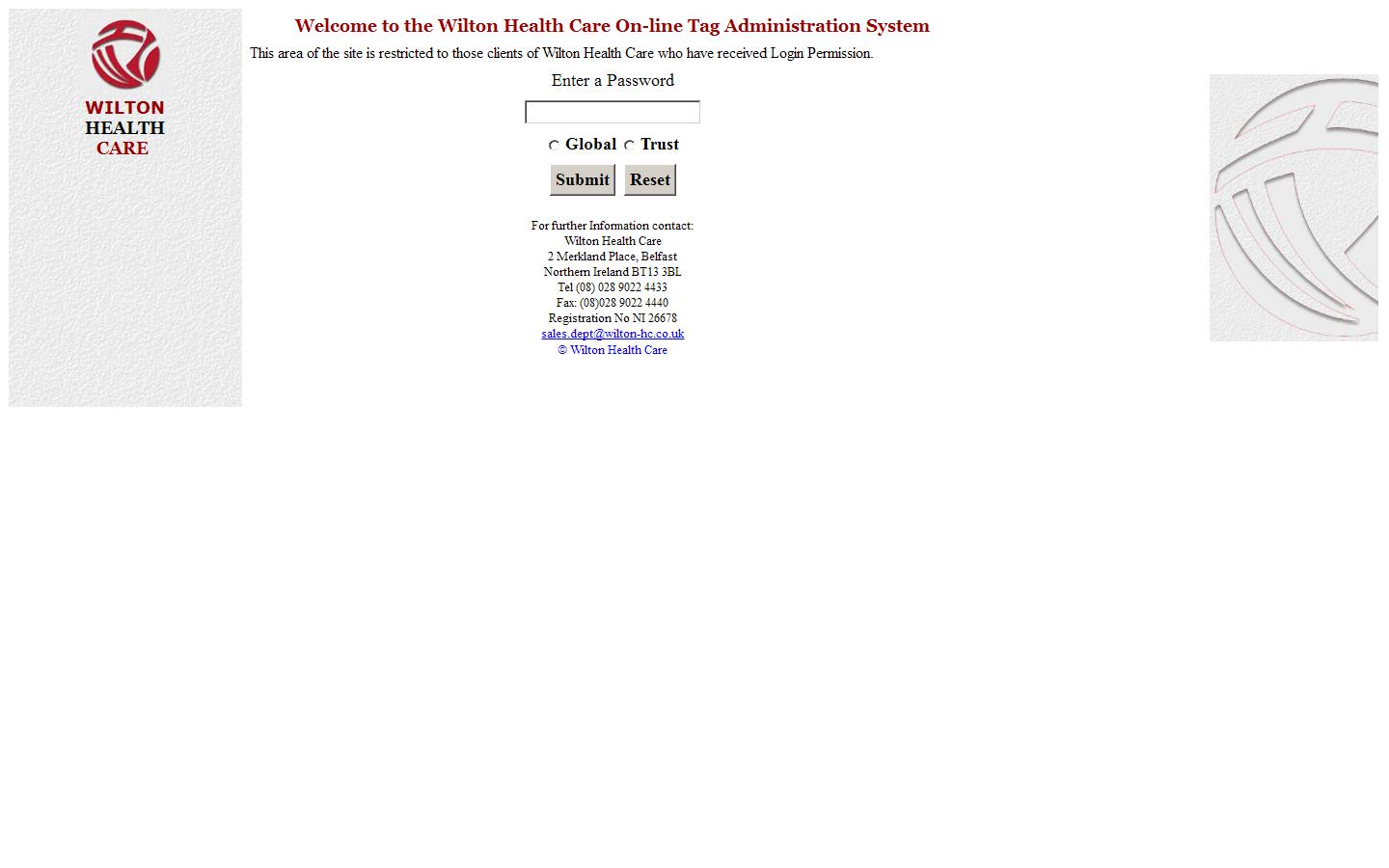 Wilton Health Care Website