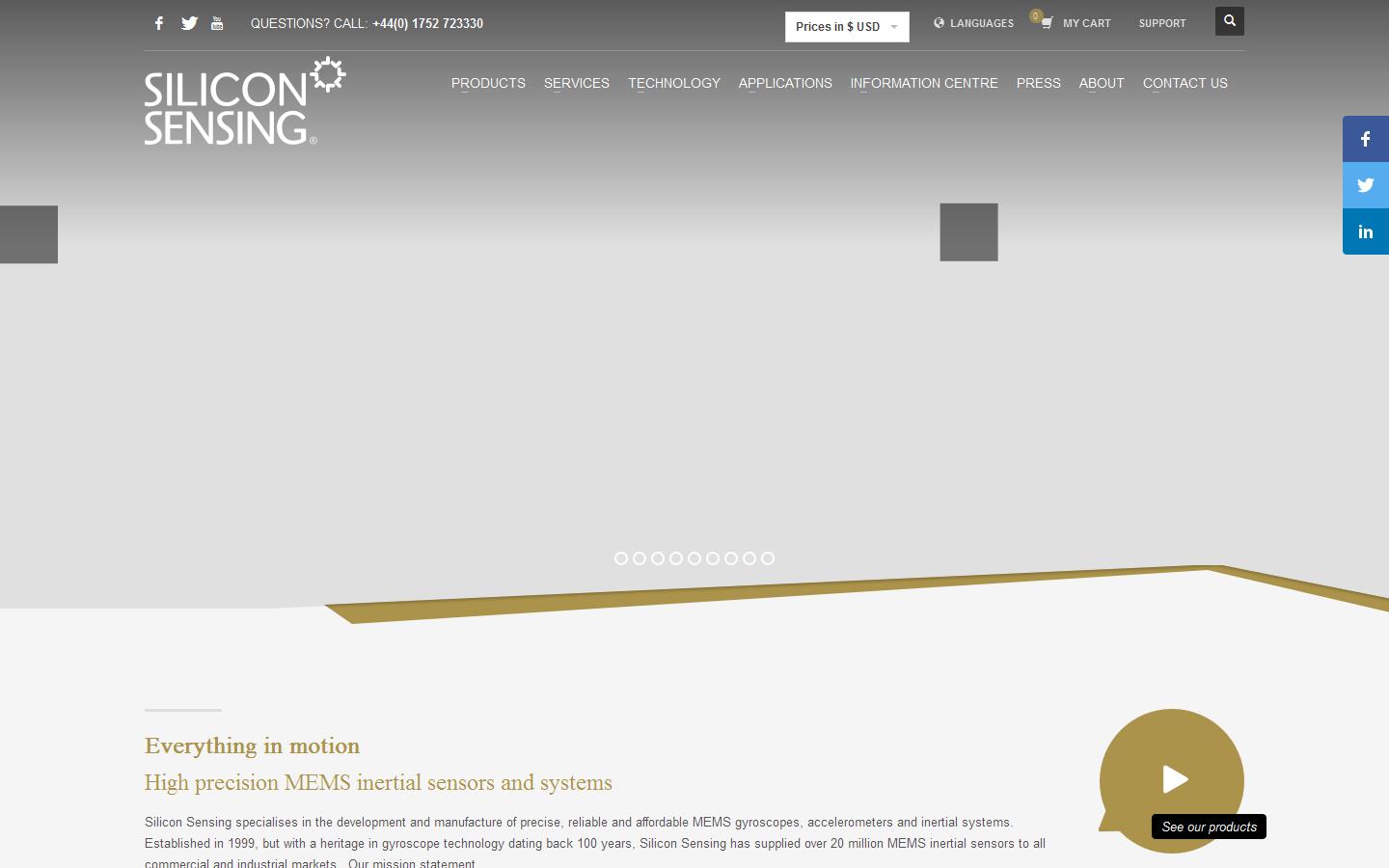 Silicon Sensing Systems Ltd Website