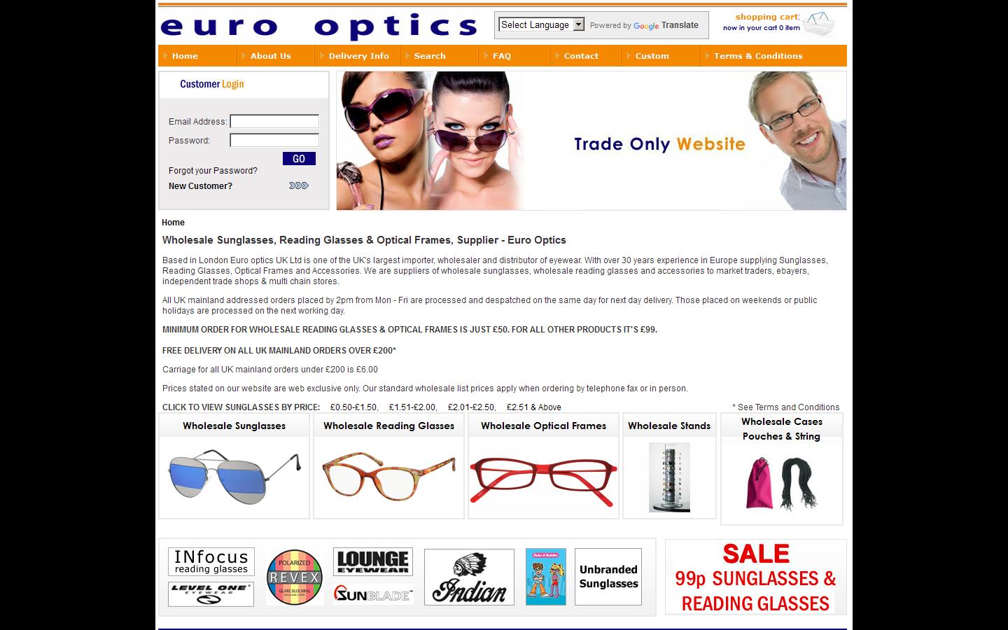 Euro-optics Website