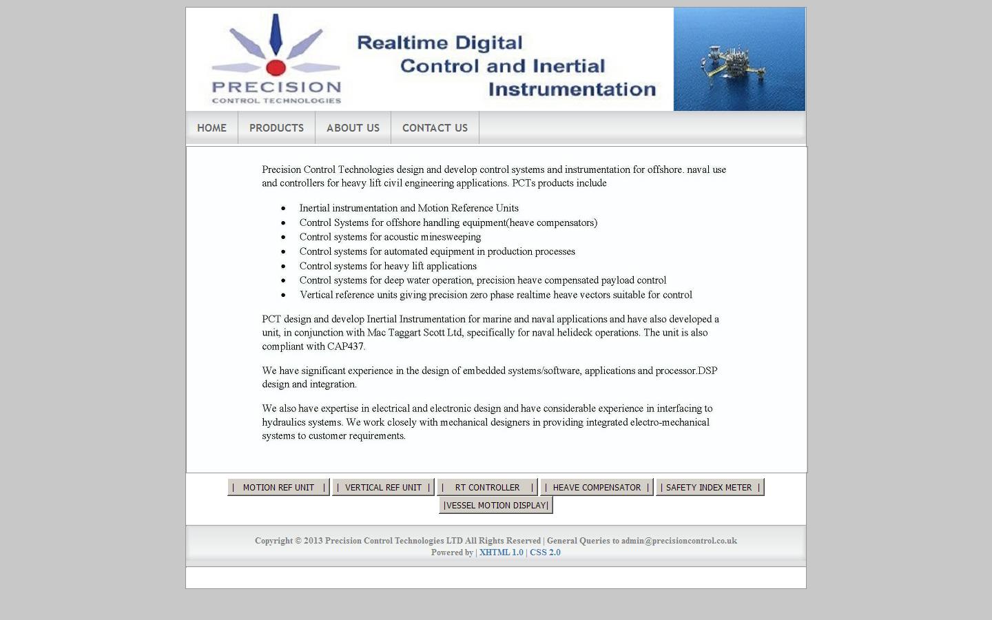 Precision Control Technologies Website