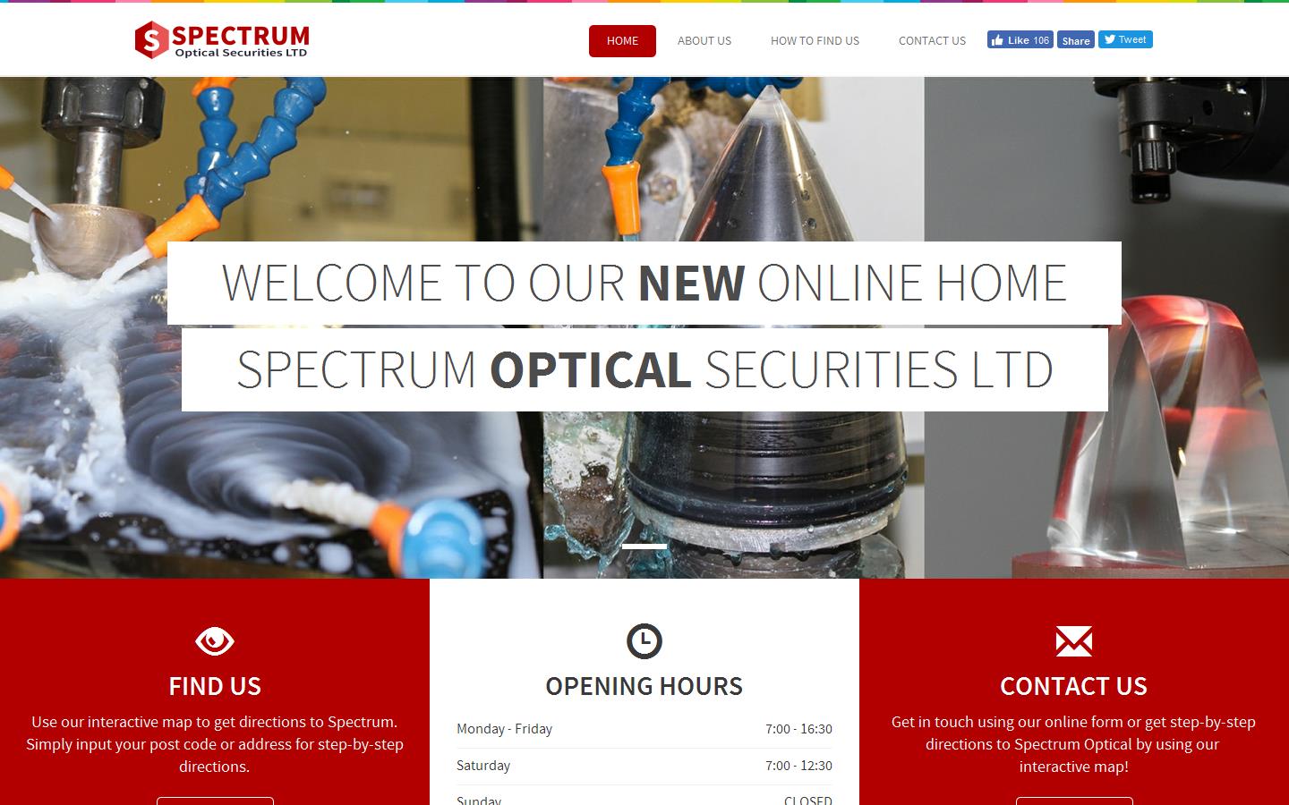 Spectrum Optical Ltd Website