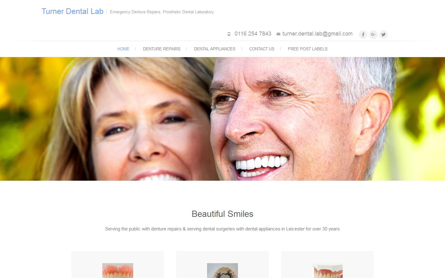 Turner Dental Laboratory Website