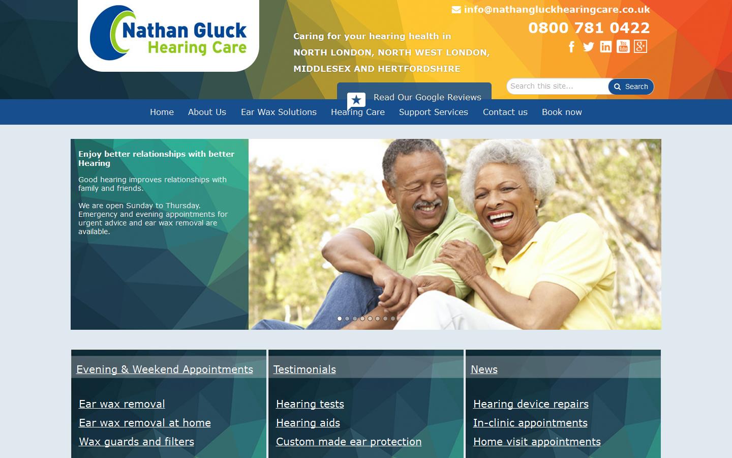 Nathan Gluck Hearing Care Website