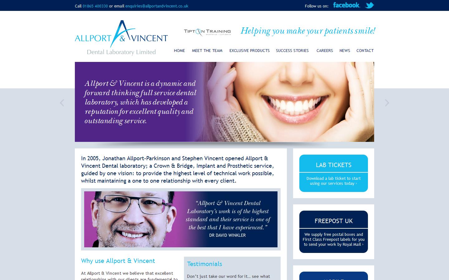Allport & Vincent Website