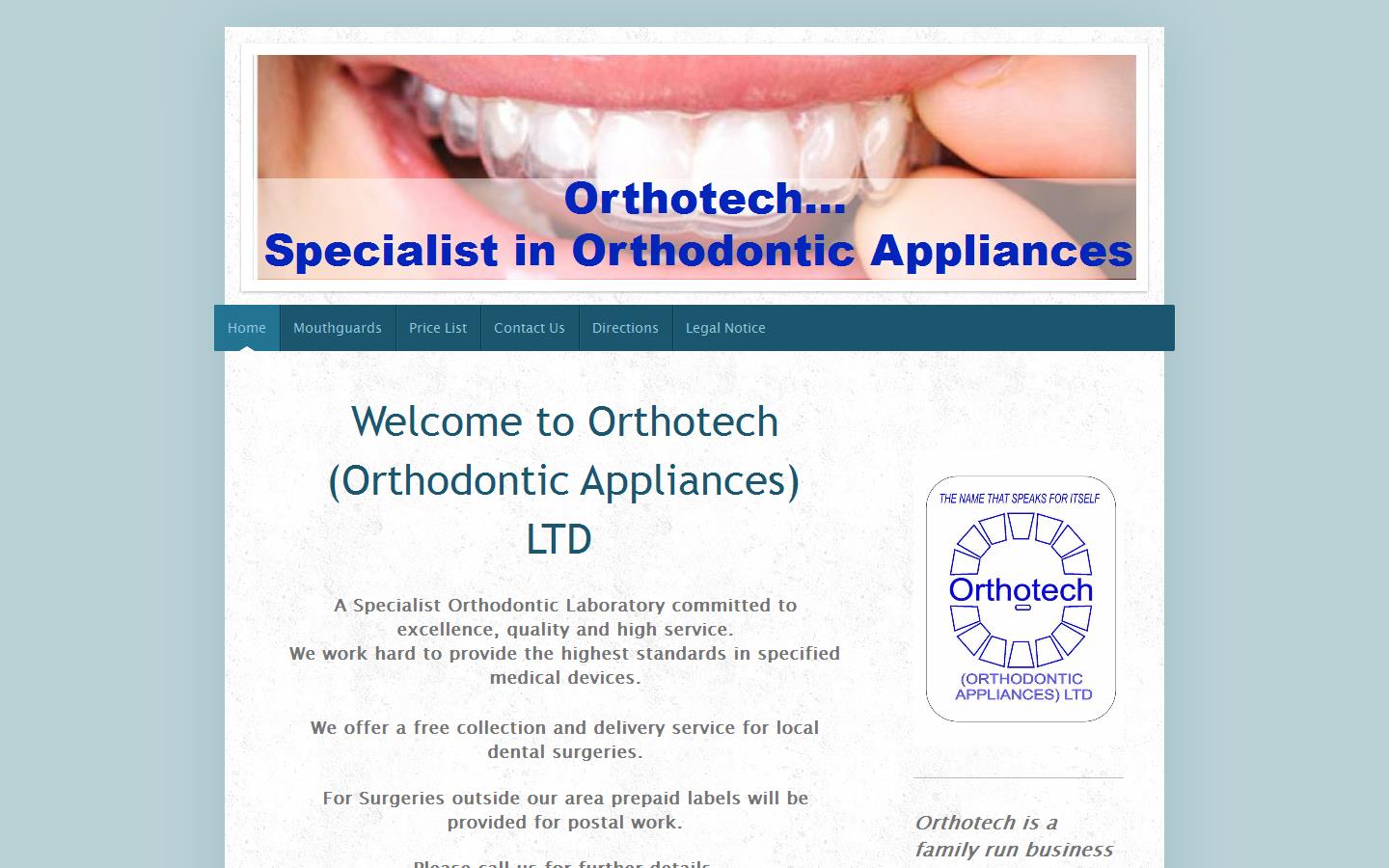 Orthotech Orthodontic Appliances Ltd Website