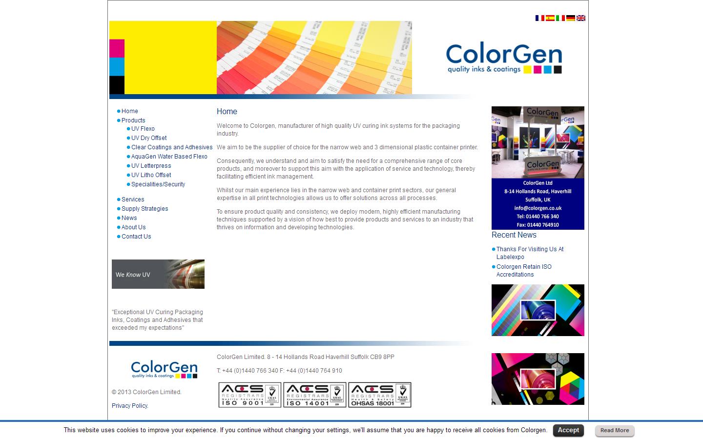 Colorgen Website