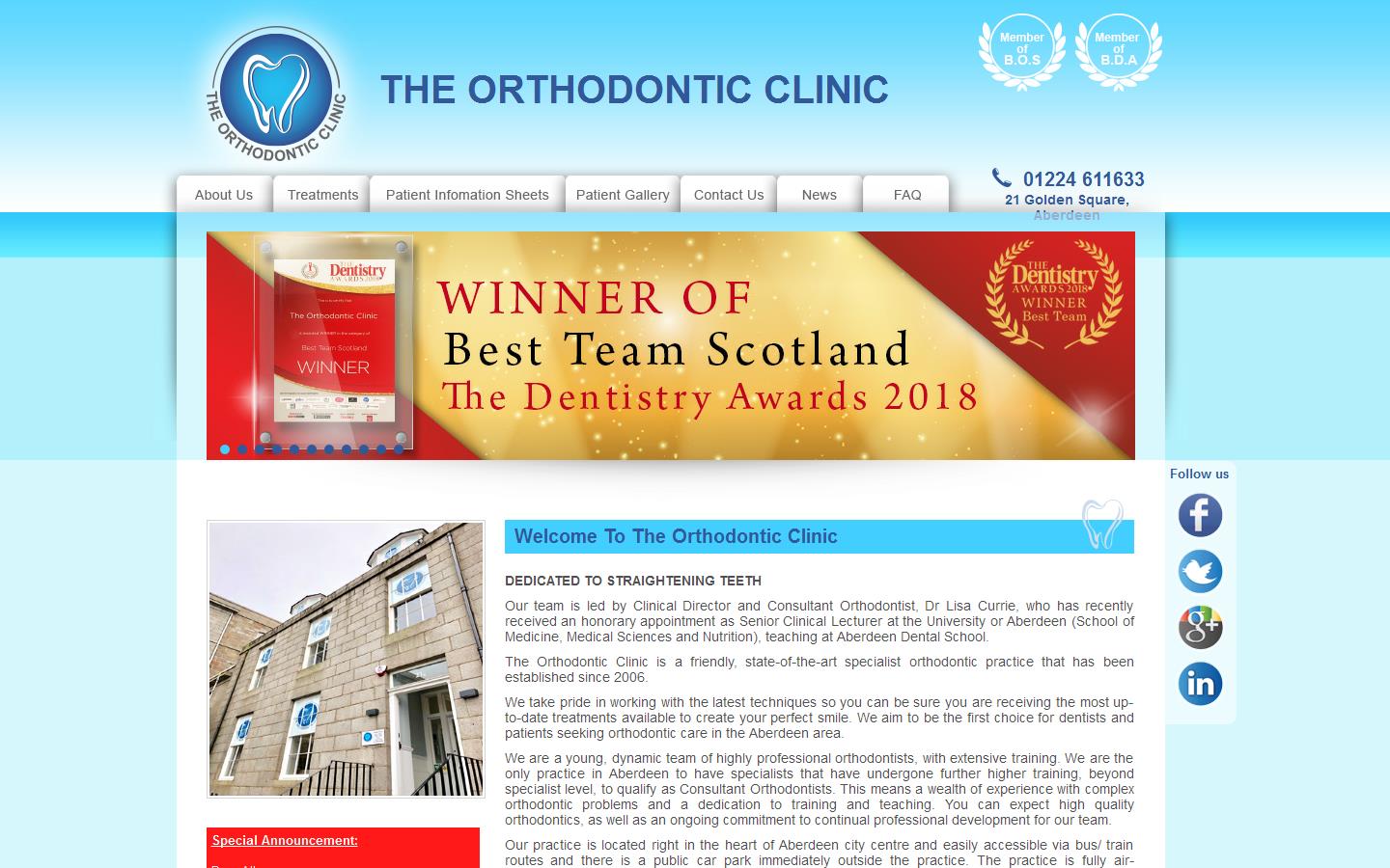 The Orthodontic Clinic Website