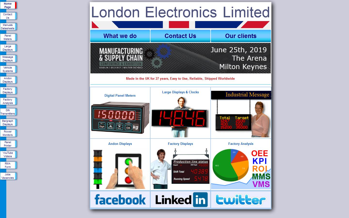 London Electronics Ltd Website