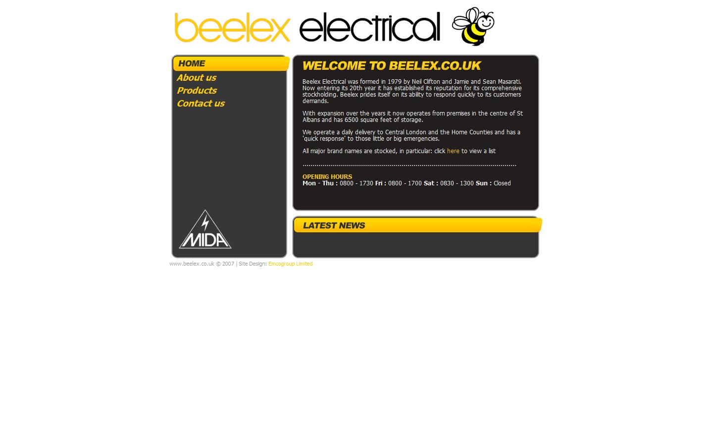 Beelex Electrical Website