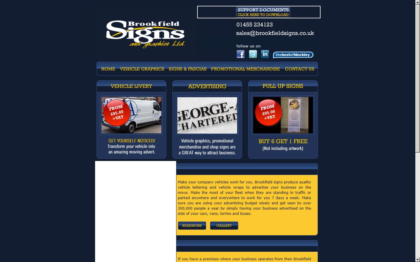 Brookfield Signs & Graphics Ltd Website