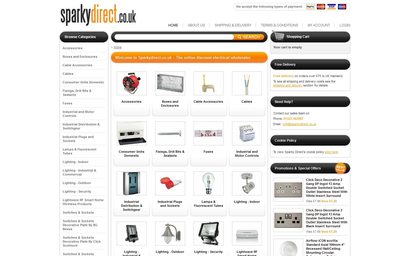 Capital Electric Wholesale Ltd Website
