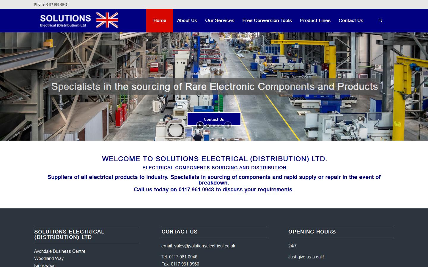 Solutions Electrical Distribution Ltd Website