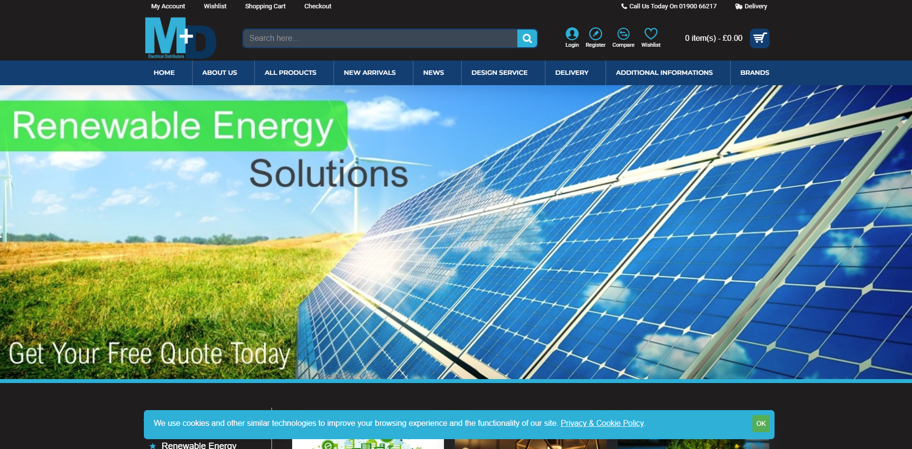 M & D Electrical Ltd Website