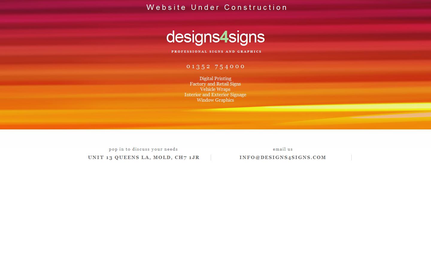 Designs 4 Signs Website