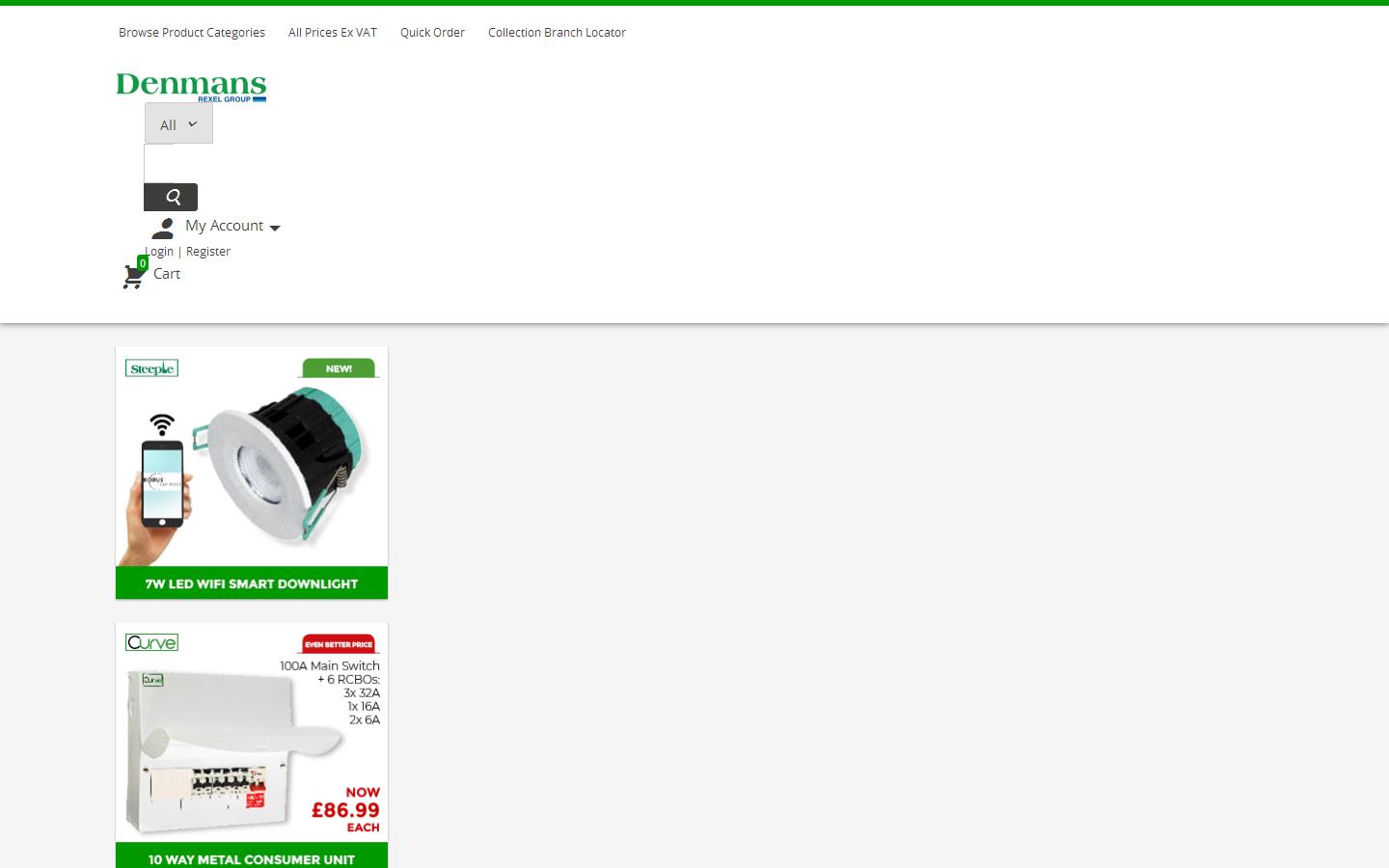 Denmans Electrical Wholesalers Website