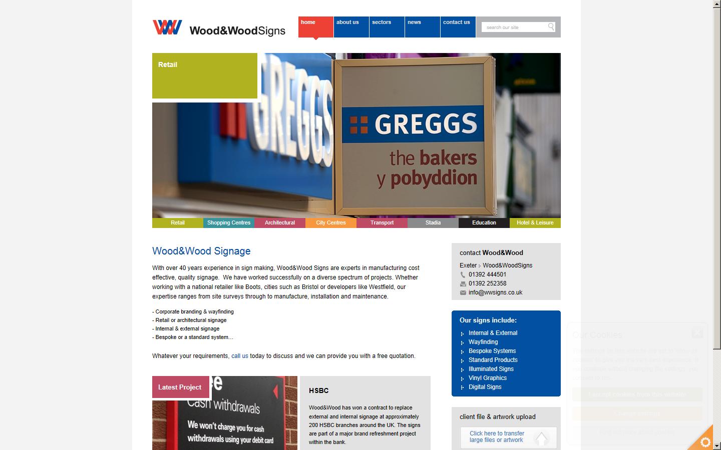 Wood & Wood Signs Website