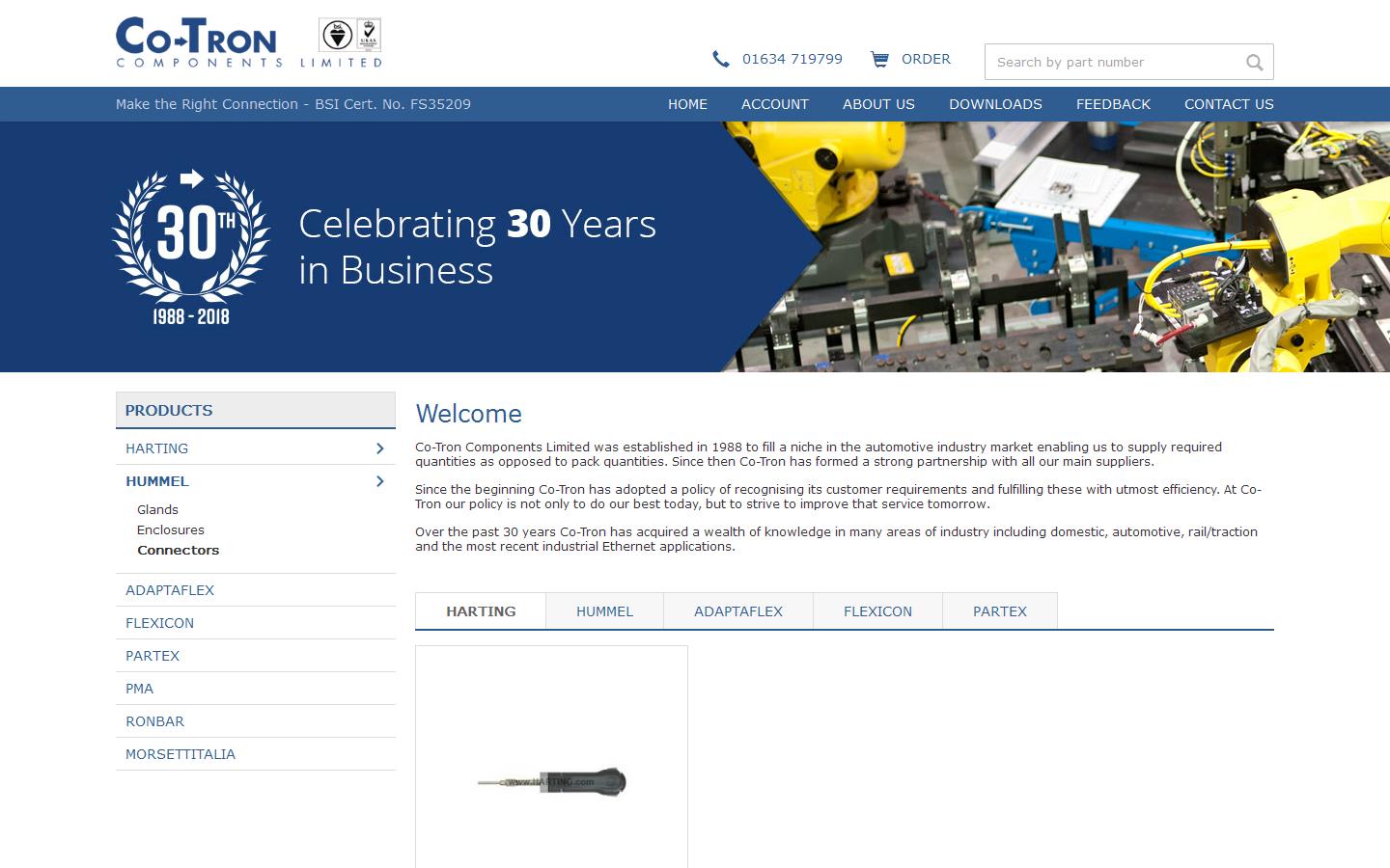 Co-tron Components Ltd Website