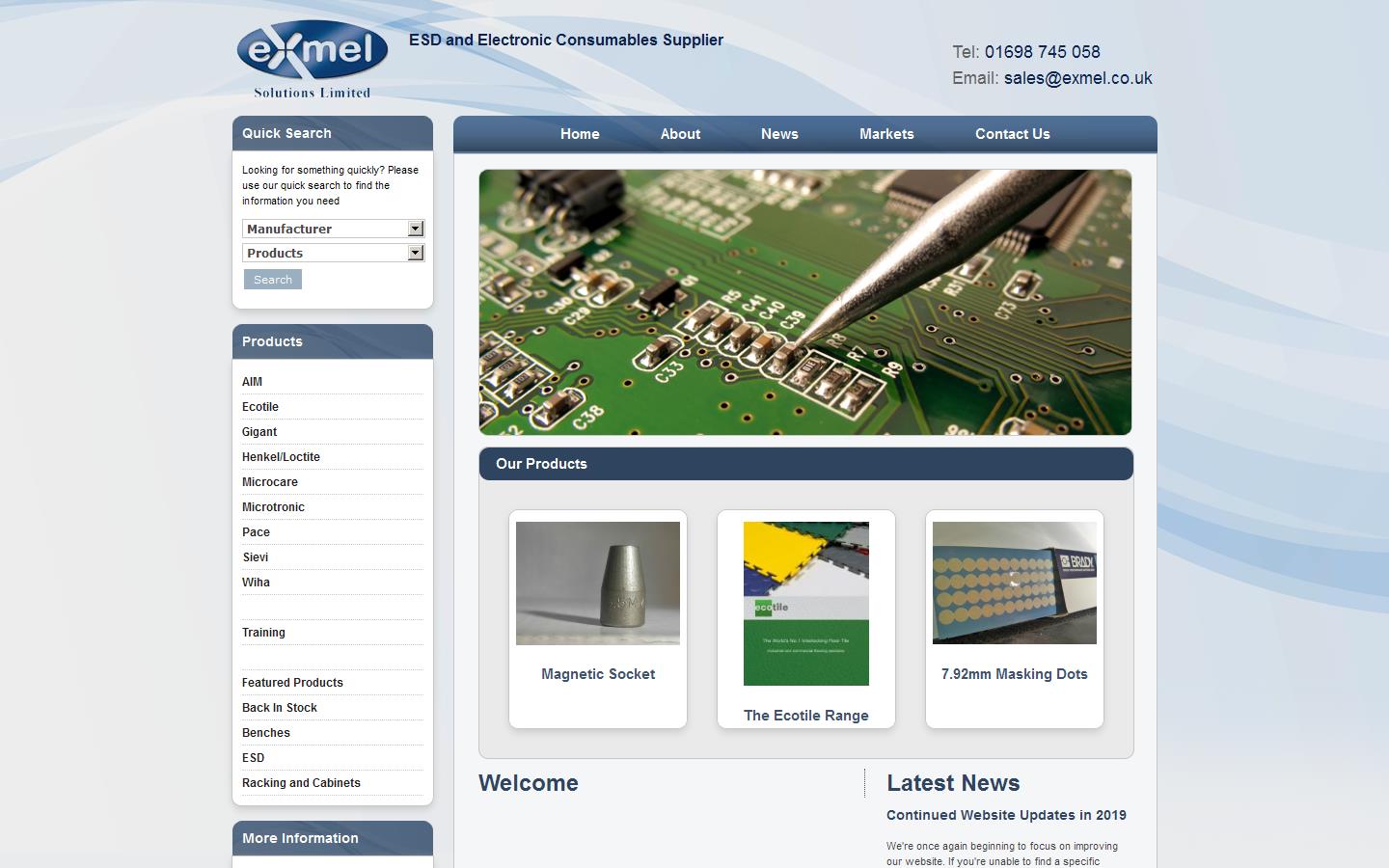 Exmel Solutions Ltd Website