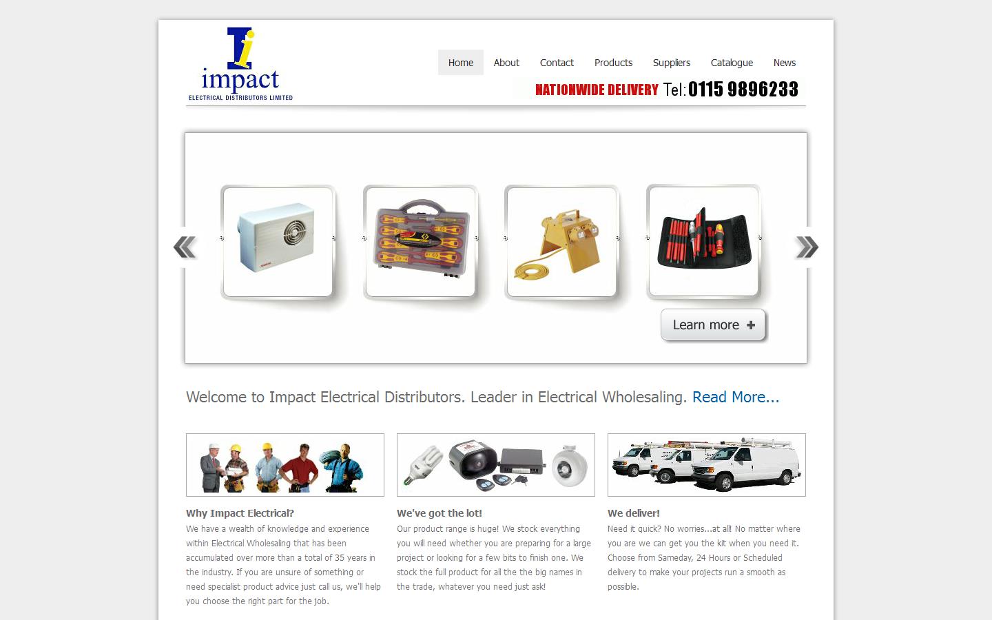 Impact Electrical Distributors Website