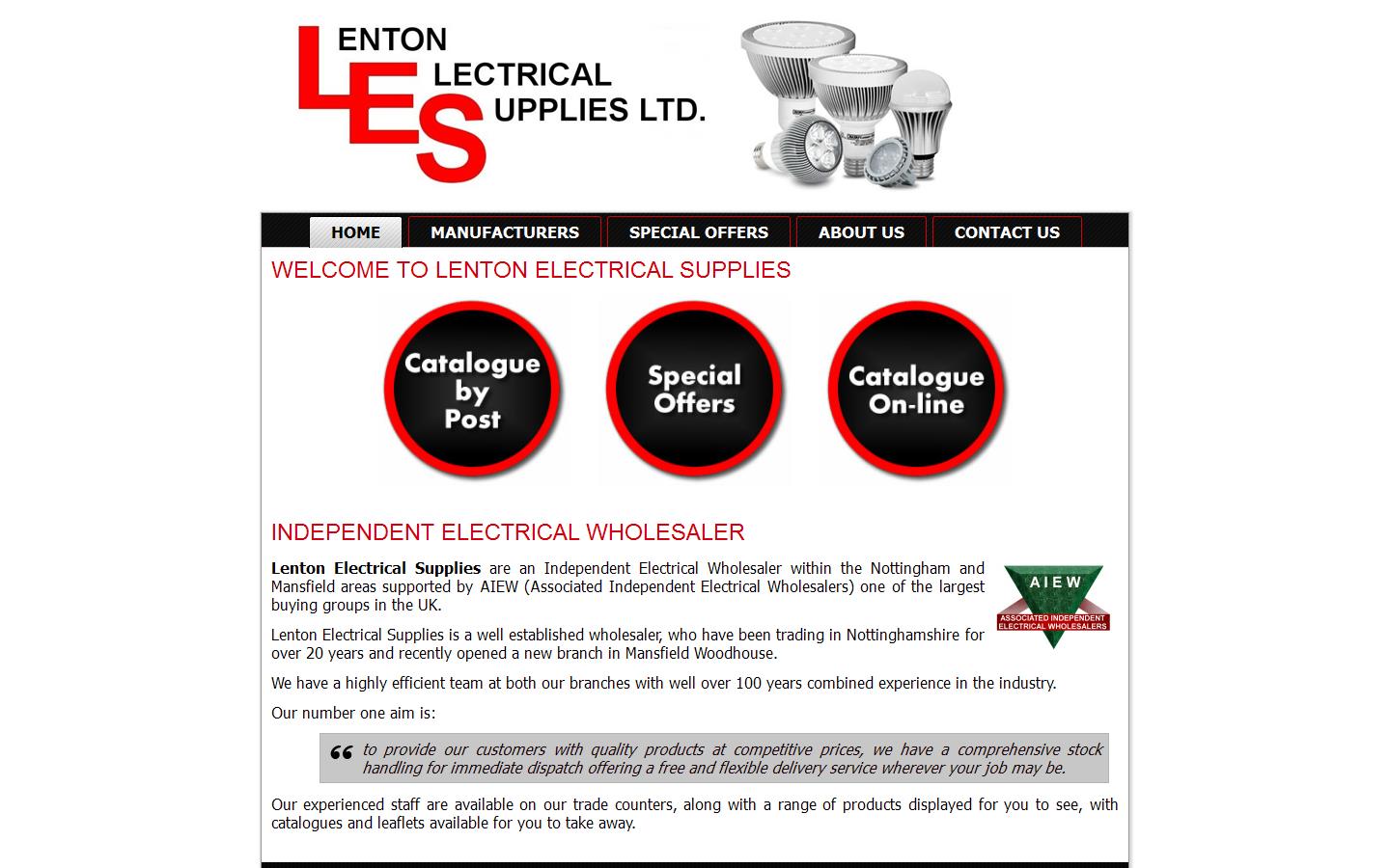 Lenton Electrical Supplies Ltd Website