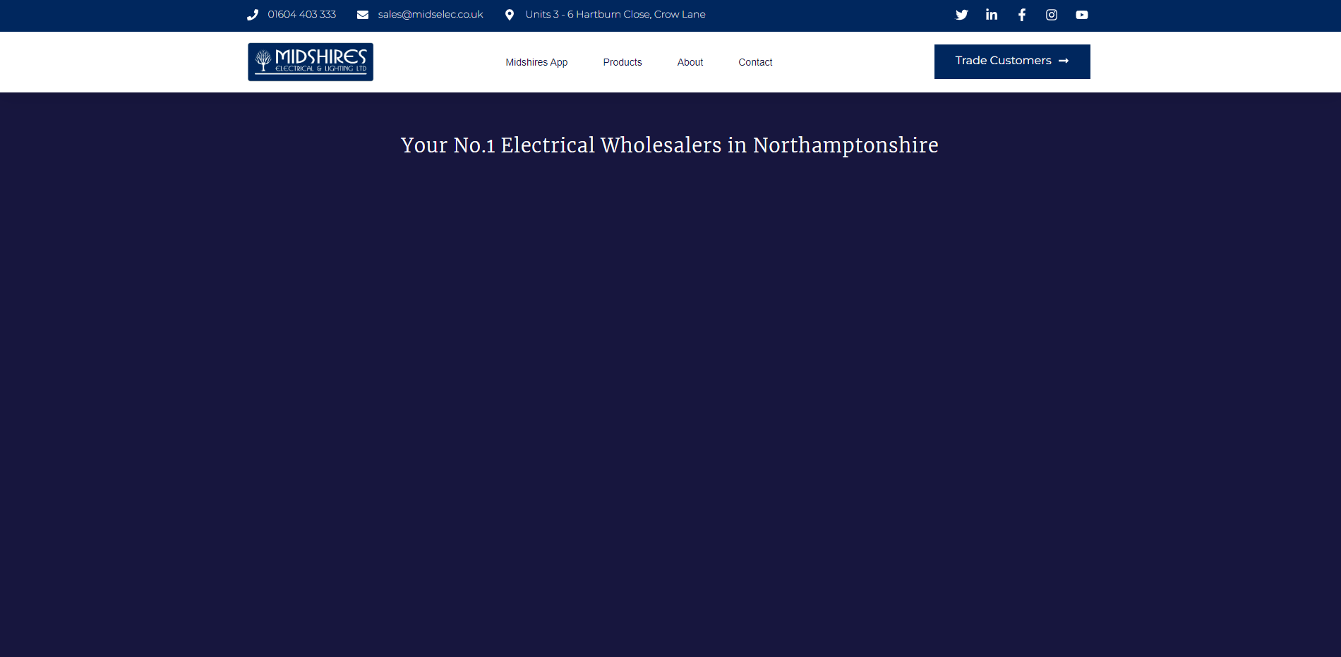 Midshires Electrical & Lighting Ltd Website