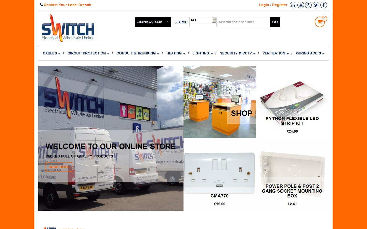 Switch Electrical Wholesale Ltd Website