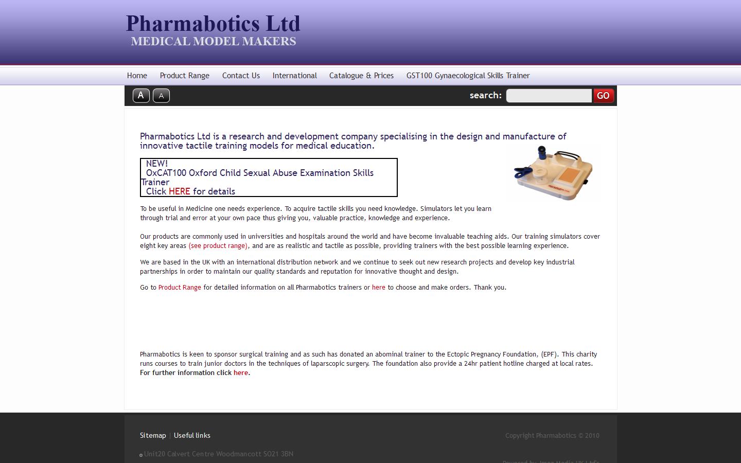 Pharmabotics Ltd Website