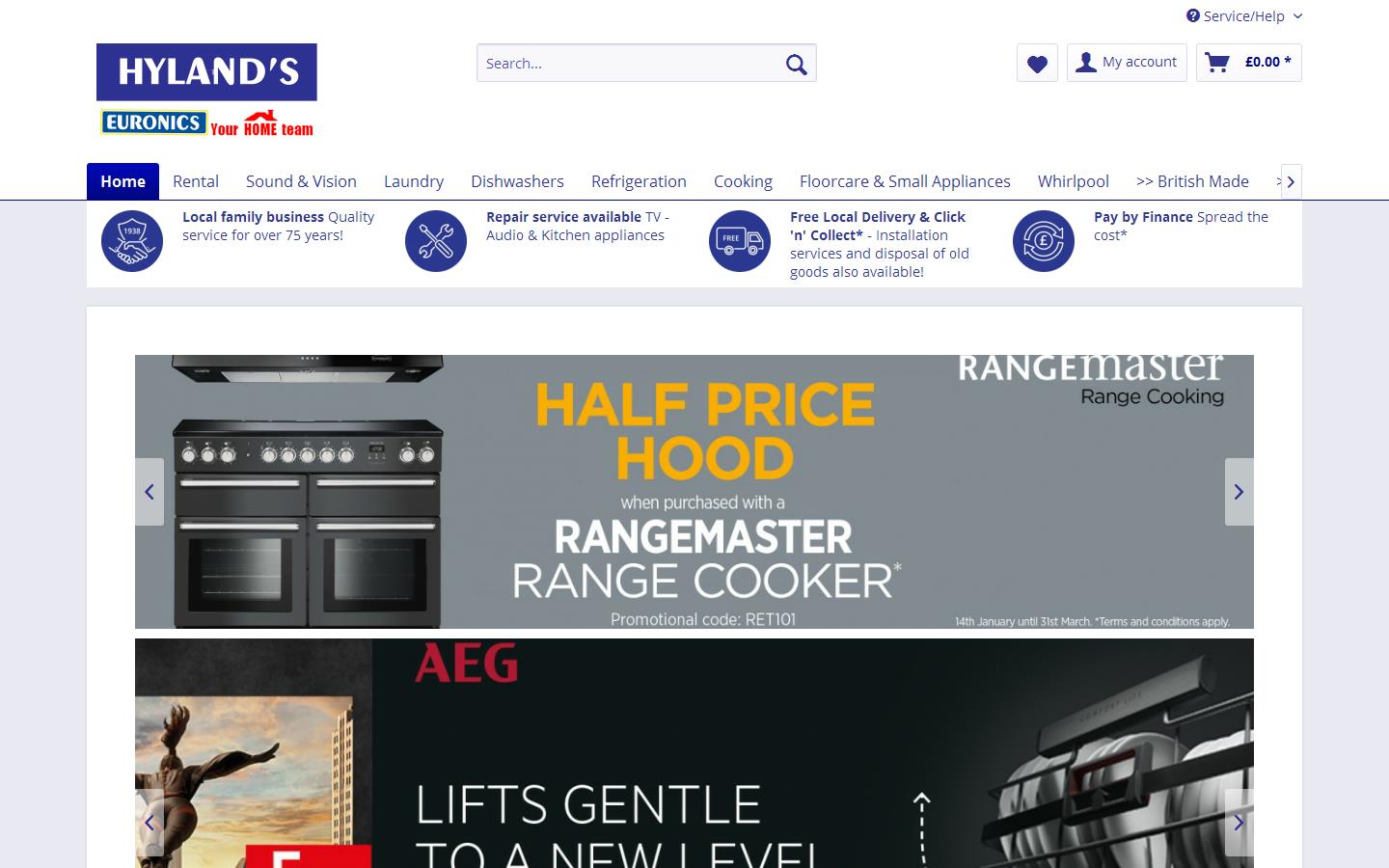 Hyland''s Ltd Website