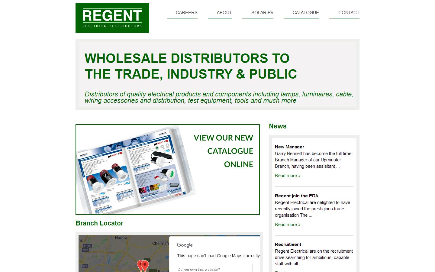 Regent Electrical Distributors Website