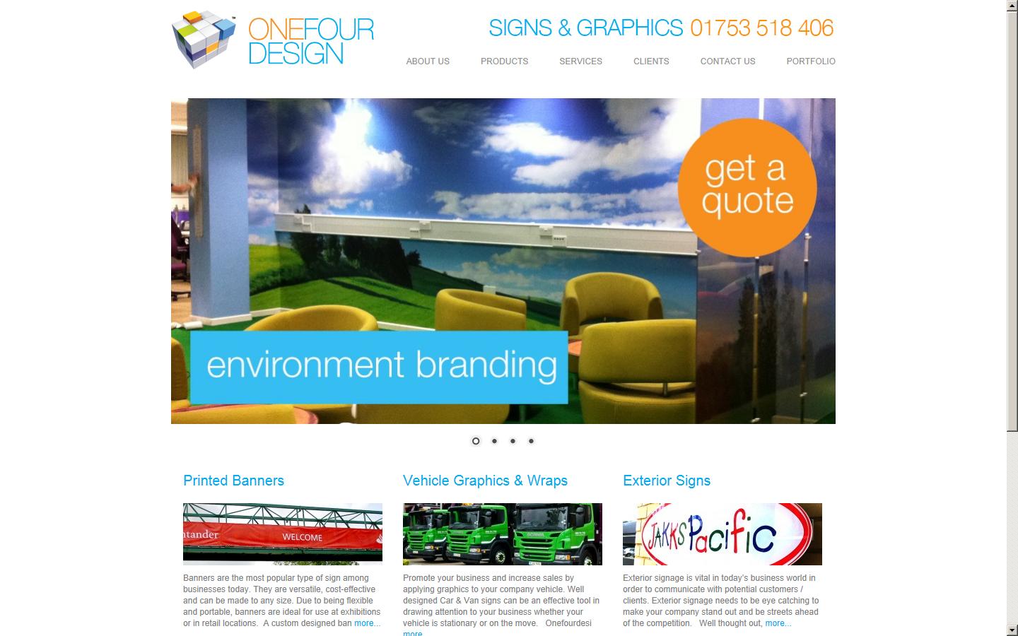Onefourdesign - Signs & Graphics Website