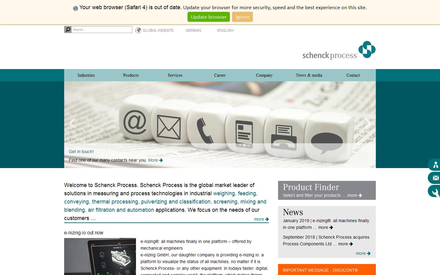 Schenck Process UK Ltd Website