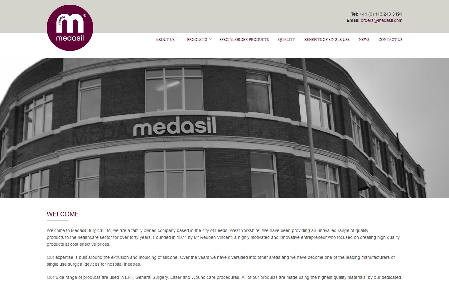 Medasil Surgical Ltd Website