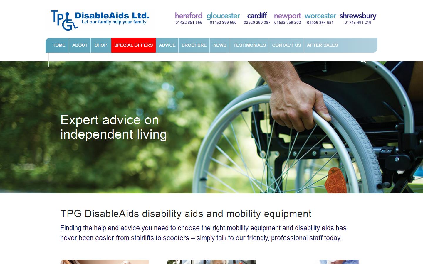 T P G Disableaids Website