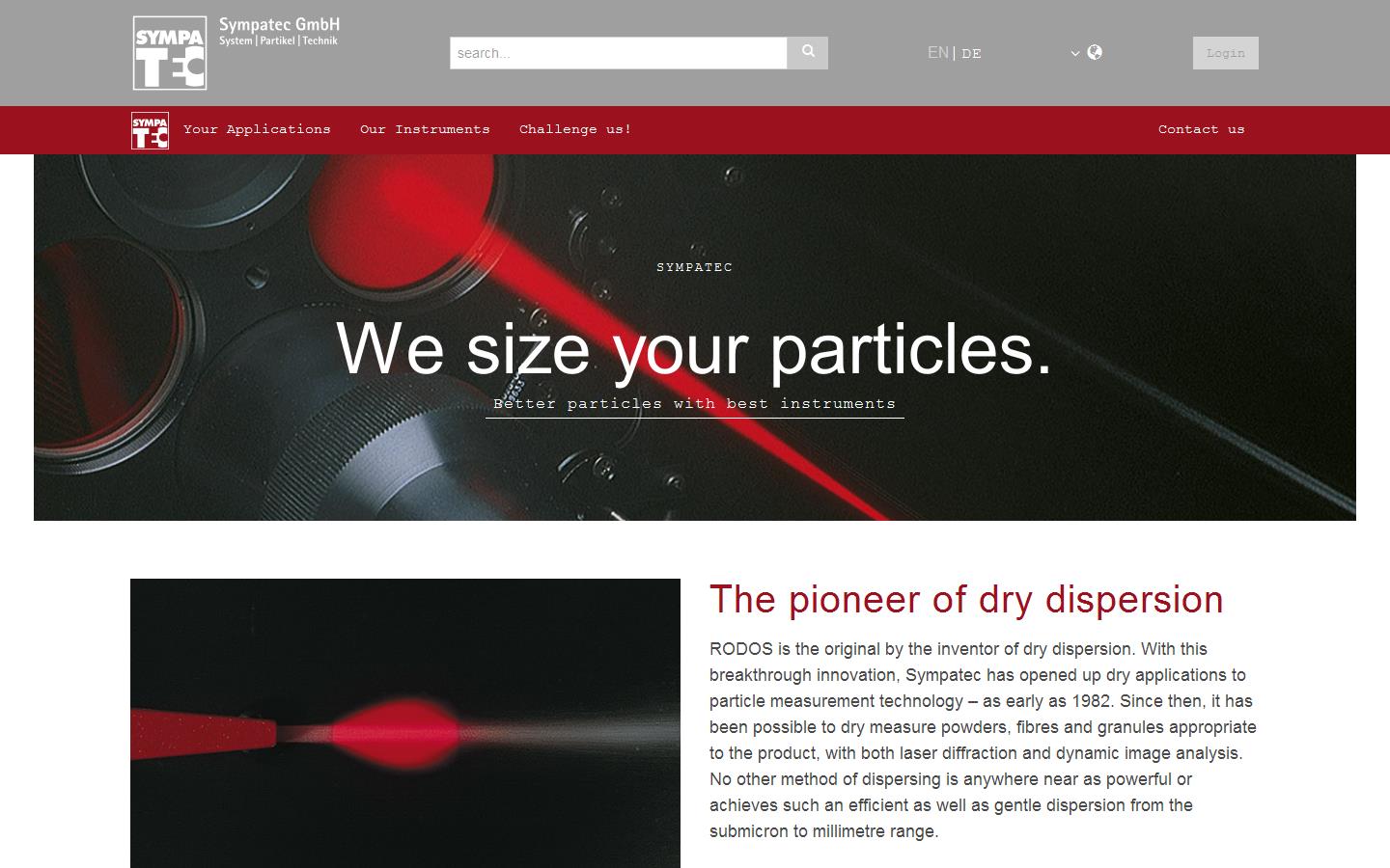 Sympatec Website