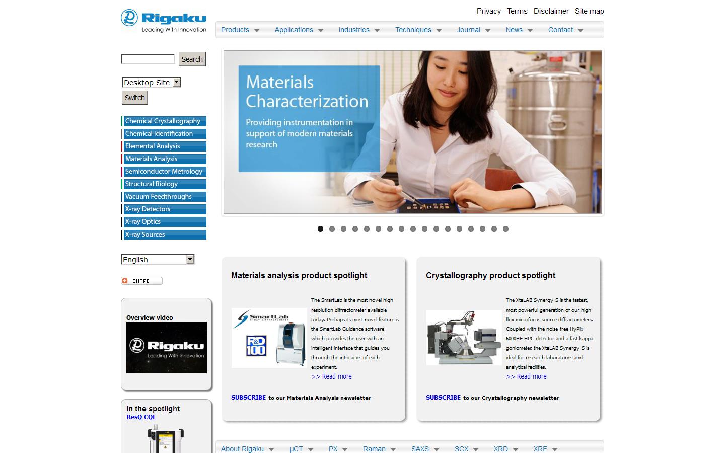 Rigaku Website