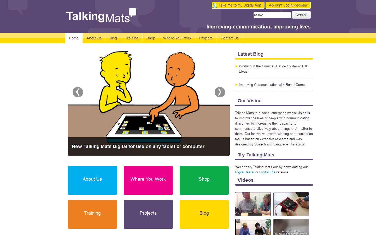 Talking Mats Ltd Website