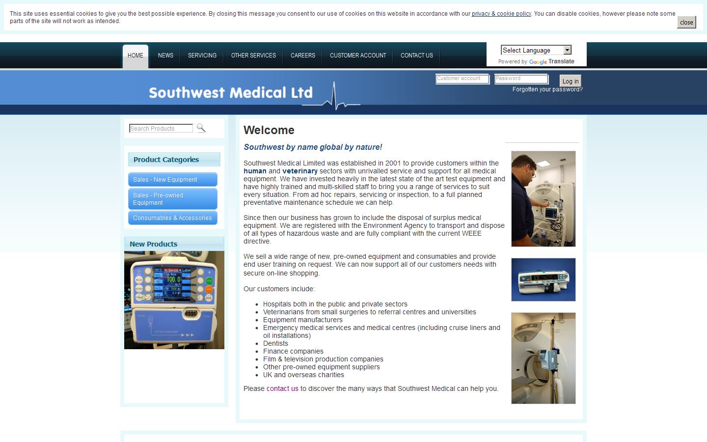 South West Medical Ltd Website
