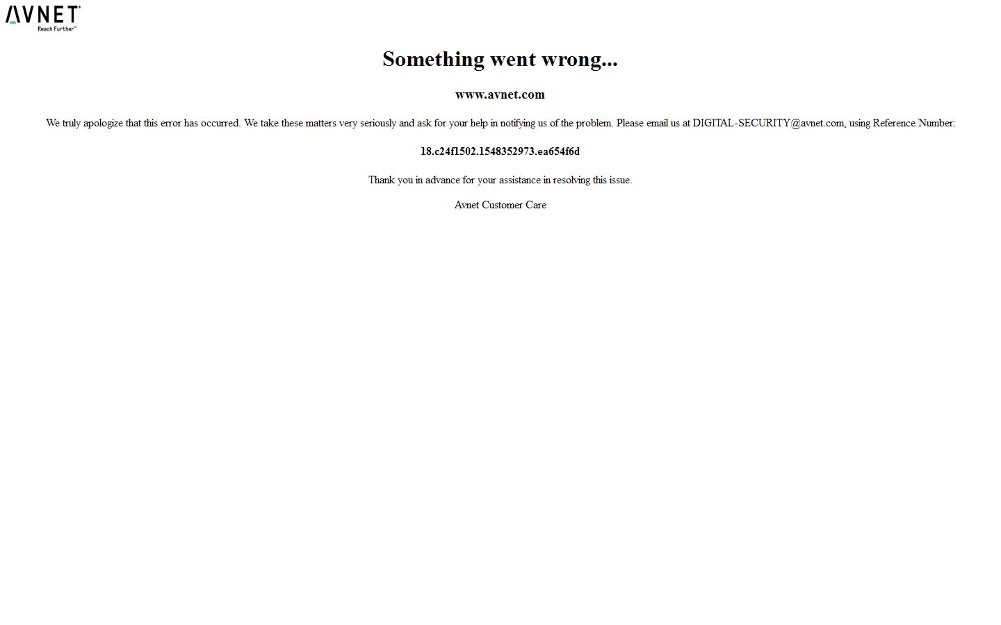 Avnet Logistics Website