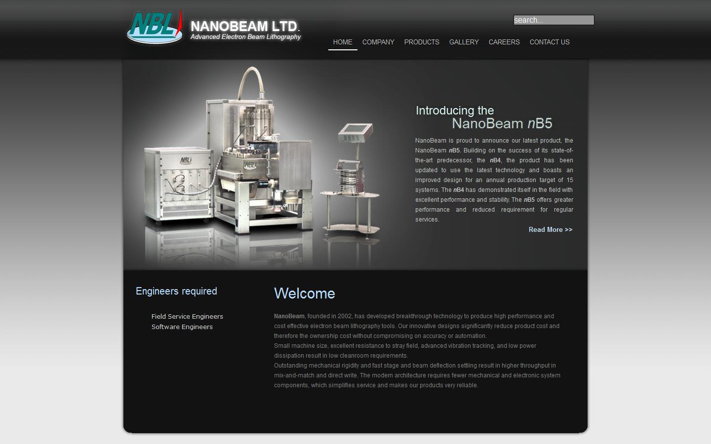 Nanobeam Ltd Website