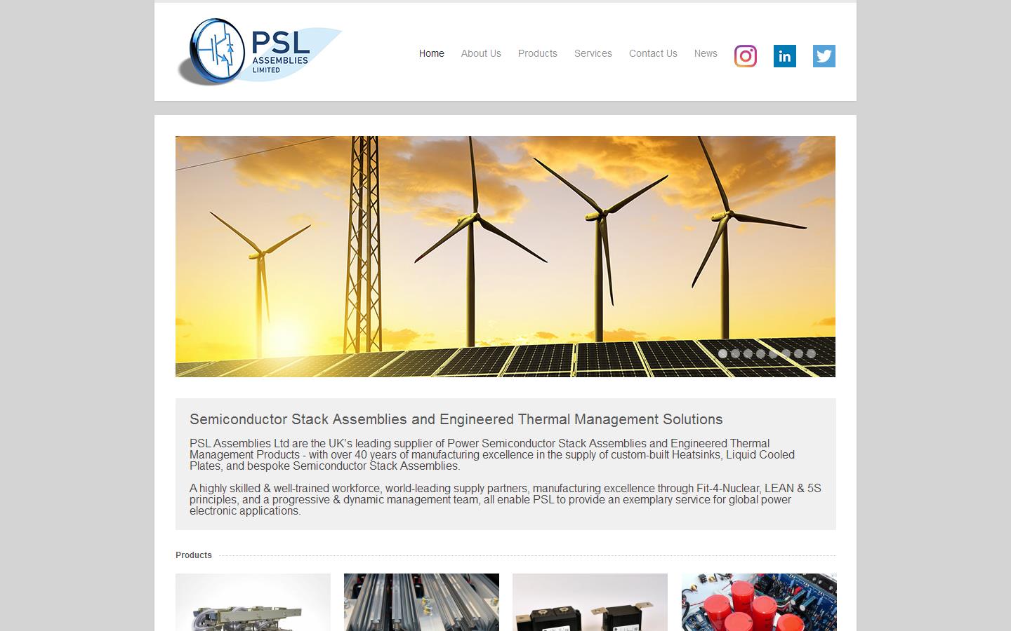 P S L Assemblies Ltd Website
