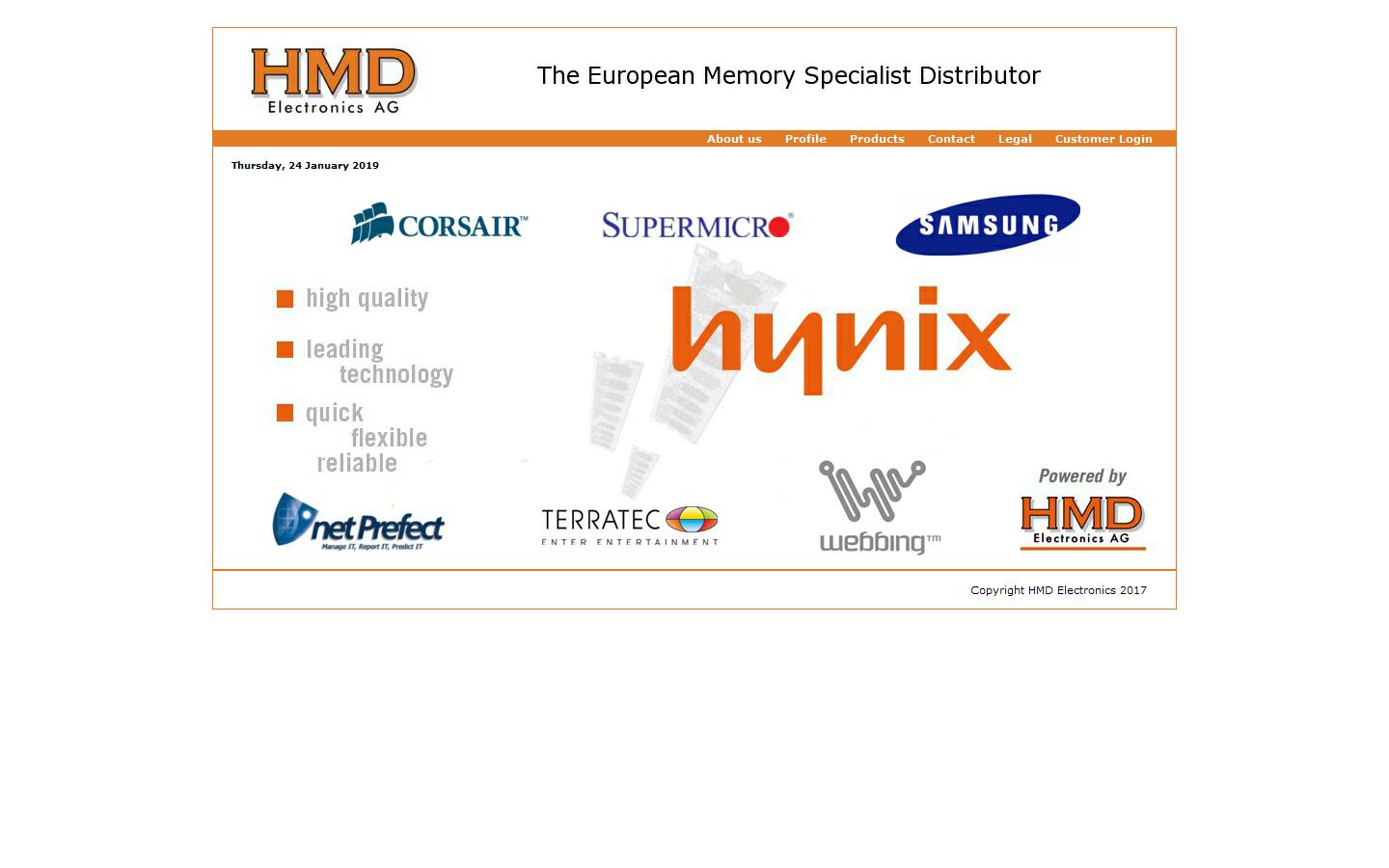 H M D Electronics Website
