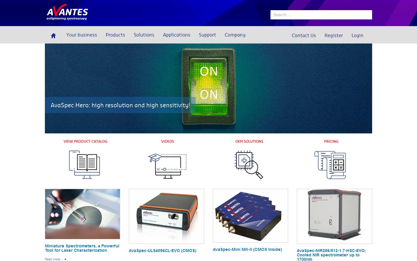 Avantes UK Ltd Website