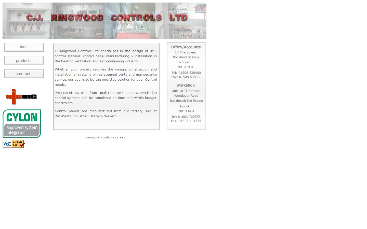 C J Ringwood Controls Ltd Website